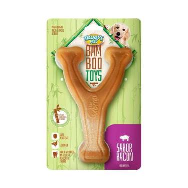 Imagem de Brinquedo Truqys Forquilha Bamboo para Cães Sabor Bacon - Médio - Truq