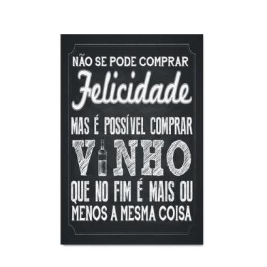 Imagem de Placa Decorativa com Frase Giz Vinho - Quartinhos