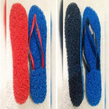 Imagem de 2 pares de Chinelos Apaju  duplo capacho massageador, Azul, 41/42