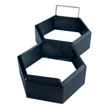 Imagem de Forma de Aço para produção manual de Bloquete Sextavado Duplo 20x8cm -