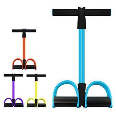 Imagem de Extensor 2 Tubos Elásticos Exercícios Academia Ginástica Compacto E Re