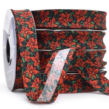 Imagem de Viés Estampado Largo 25mm 20 metros - 607 Floral Natal 1 - Cinderela