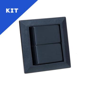 Imagem de Kit Espelhos de Tomadas Duplo Chanfrado com 2 Interruptores - CONNECT 