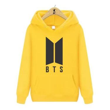 Imagem de Blusa de Moletom Canguru estampa BTS - Wess Store, Preto, M