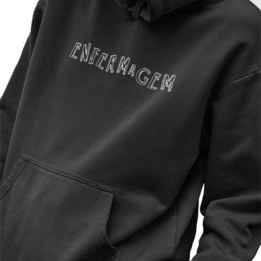 Imagem de Blusa Moletom Masculino Estampado Enfermagem em Algodão Fio 30.1 Pente