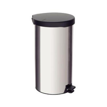 Imagem de Lixeira com Pedal 20 Litros New Tramontina em Aço Inox Polido com Tamp
