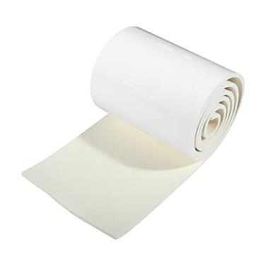 Imagem de X AUTOHAUX 2000 x 200 x 6,5 mm protetor de para-choque de porta de carro de garagem para carro anticolisão à prova d'água branco