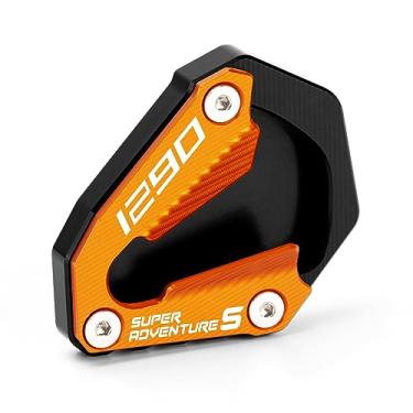 Imagem de Mokiton Placa de suporte de extensão lateral de motocicleta compatível com KTM 1290 Super Adventure S 2021 2022 2023 | Suporte de almofada de pé 1290 Super ADV S 1290ADV 1290S acessórios (preto-2)