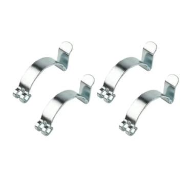 Imagem de 4 peças de aço inoxidável prata limpador de filtro de ar caixa caixa tampa clipe mola acessórios acessórios peças de reposição filtros de ar e acessórios