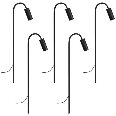 Imagem de Kit 5 Espetos Poste de Jardim Balizador Escada Preto 80cm