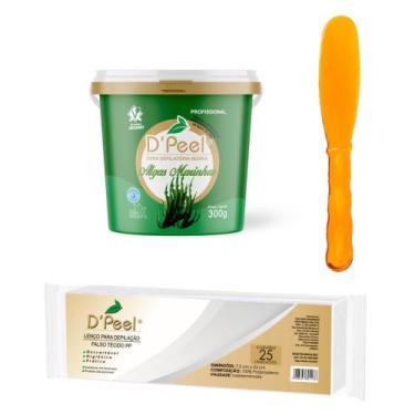 Imagem de Kit Cera Depilatória Algas Marinhas 300g +1 Pct Lenços-25uni +1 Espatu