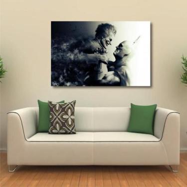 Imagem de Quadro Batman e Coringa decorativo Tela em Tecido - Wall Frame