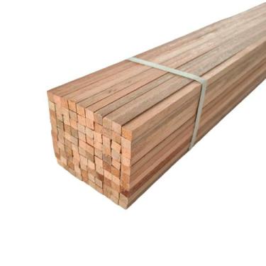 Imagem de 100 Ripas/Sarrafos de 1x1x100 cm Madeira de Eucalipto - Tudo Jardim