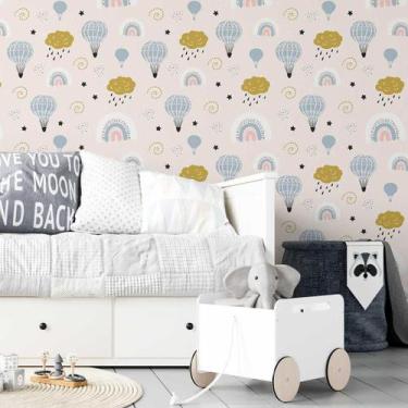 Imagem de Papel de Parede Adesivo Balões Arco-íris N05110 0,58X2,5M - Adesivo BR