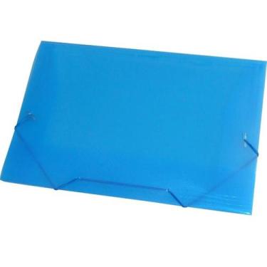 Imagem de 10 Pastas Plásticas C/elástico Ofício Azul - ACP