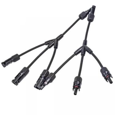 Imagem de Conector Mc4 3 Vias 3X1 Painel Energia Solar Tipo Y Cabo - Wordsunligh