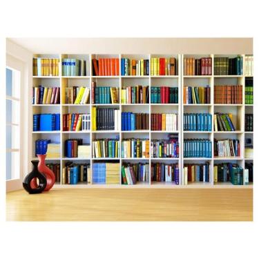 Imagem de Papel De Parede 3D Estante De Livros Fundo Vídeo 3,5M Est09 - Você Dec