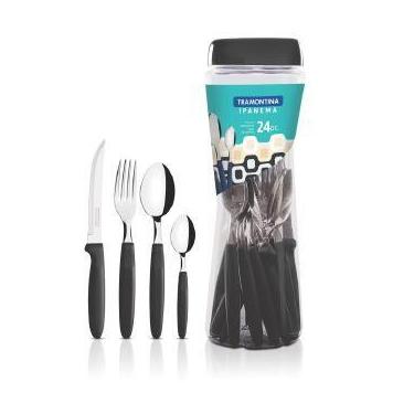 Imagem de Faqueiro 24 Pecas Ipanema  - 23399/091 Preto - Tramontina