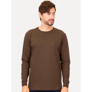 Imagem de Blusa Aleatory Masculina Manga Longa Navy Icon Marrom Café-Masculino