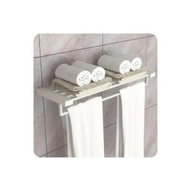 Imagem de Toalheiro Hotel de Parede Porta Toalha Duplo Branco U.Master - UNIDAS 