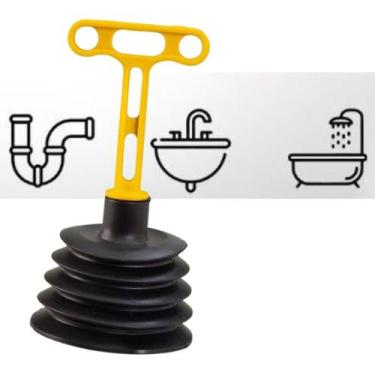 Imagem de Kit 2 Desentupidor Sanfona Alta Pressão Para Pia Tanque Vaso Sanitário