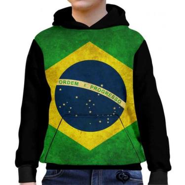 Imagem de Moletom Brasil Infantil Bandeira UNISSEX blusa casaco Roupas - Alemark