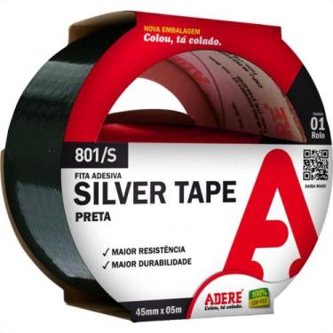 Imagem de Fita Silver Tape Adere Preta 801S - 45Mm X 5M, Preta