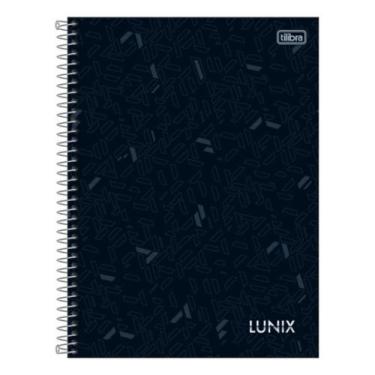 Imagem de Caderno Universitário Lunix 10 Matérias 160fls - Tilibra, Preto