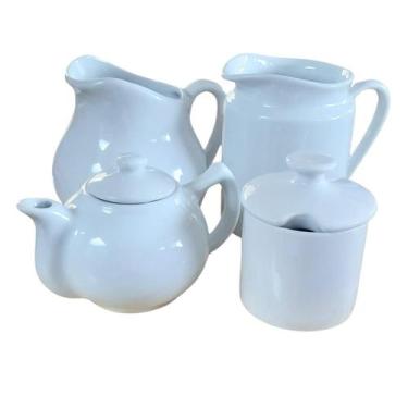 Imagem de Jogo Café Chá Mesa Posta, Bule Chaleira 400ml + Açucareiro 250ml + Jar