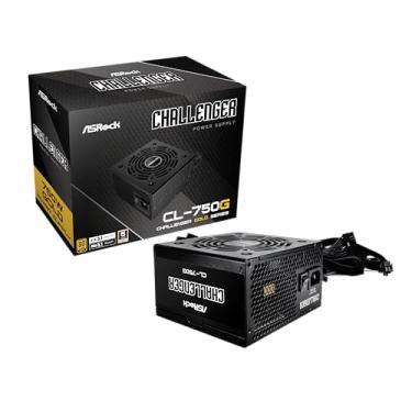 Imagem de ASRock Fonte De Alimentação Challenger 750 W Atx 3.1 Auto Icool Controle De Ventilador Inteligente Lâmina De Golfe De 120 Mm Cl-750G 80 Plus Gold Certified Não Modular Atx3.1 Pcie5.1 12V-2X6 Cabo