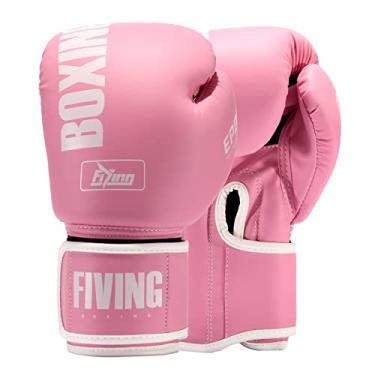 Imagem de FIVING Luvas De Boxe Estilo Profissional Para Mulheres, Couro Pu, Treinamento De Muay Thai, Sparring, Luta De Kickboxing, Luvas De Saco De Pancadas Pesadas Para Adultos, Almofada De Foco, Treino Par