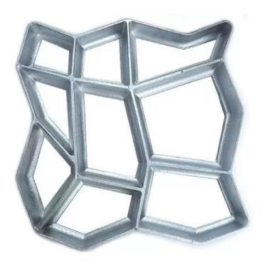 Imagem de Molde Alumínio Calçada Forma Piso Bloco Concreto Pedra Jardim  43x42x4