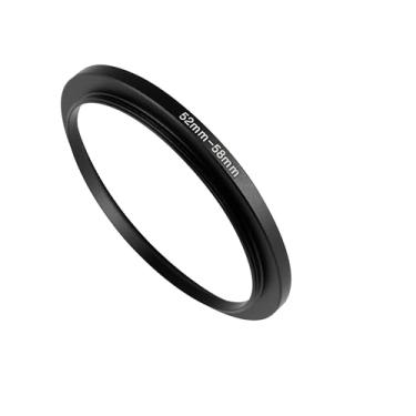 Imagem de JOYTOLIN Adaptador de anel de metal de 52-58 mm compatível com câmeras mirrorless DSLR Lens, conversor de rosca de filtro UV CPL ND, preto