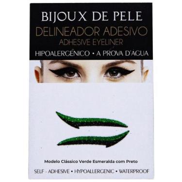 Imagem de Delineador Adesivo 1 Par Verde Esmeralda Modelo Clássico - BIJOUX DE P