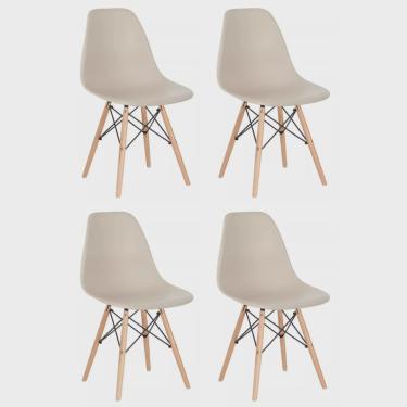 Imagem de Conjunto 4 Cadeiras para Sala de Jantar Eames Eiffel Dkr Nude