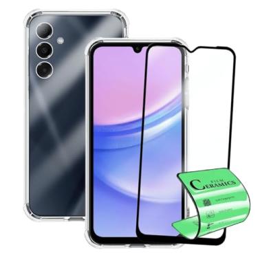 Imagem de Kit Capinha Capa Antiqueda para Samsung Galaxy A15 + Película Cerâmica 9D