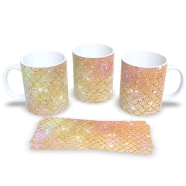 Imagem de Caneca Estampada Escamas de Sereia – Para Sonhadoras e Fãs do Mar (Mod.18)
