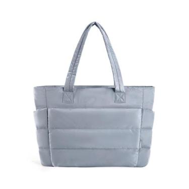 Imagem de Sacola BAGSMART Puffy Leve para Mulheres - 20L - Cinza Escuro