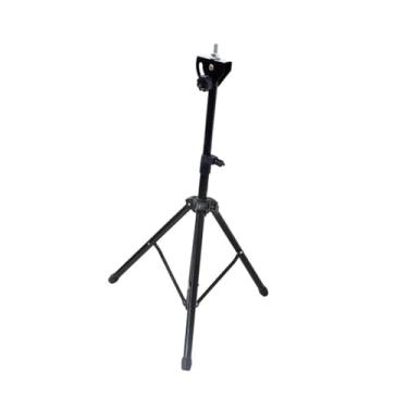 Imagem de Milageto 8 '' Silent Drum Drummer Drummer Practice Pad Stand Non Slip Bottom Acessório Confiável Altura Estendida de 55-95cm Suporte de Triângulo