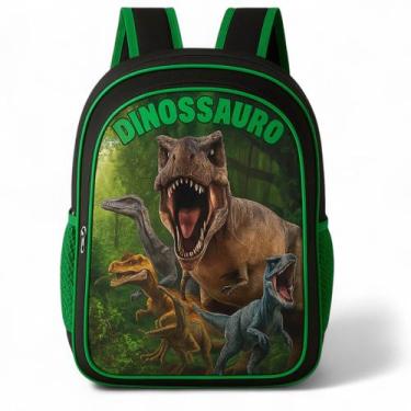 Imagem de Mochila de Costas Masculina Infantil Escolar - Dinossauro - Pikuka