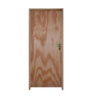 Imagem de Kit Porta De Madeira 210X70Cm Batente 14Cm Fechadura Alavanca Comum Interna Mescla