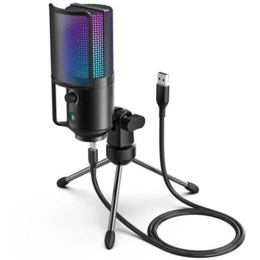 Imagem de Microfone Com Fio Fifine K669pro3 - Usb/ Type-c - Condensador Cardioide - Rgb - Preto