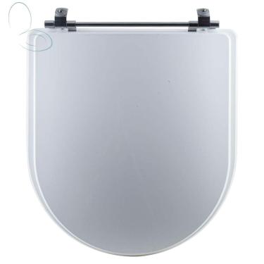 Imagem de Assento Sanitário Tampa De Vaso Branco Mdf Laqueado Calypso Para Bacia Incepa