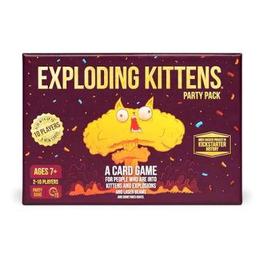 Imagem de Exploding Kittens Card Game - Party Pack for Up to 10 Players - Family-Friendly Party Games - Card Games for Adults, Teens & Kids