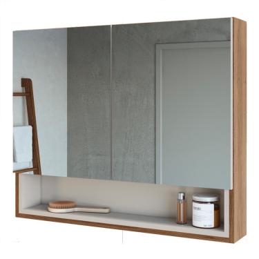 Imagem de Espelheira 2 Portas E Nicho 80 Cm Es8240 Mell Arenas Faem Mell Arenas