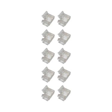 Imagem de Kit 10 Emendas Conector Astraled Em L Para Fita De Led 8mm Em-033