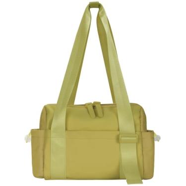 Imagem de TRIOBASE Mini bolsa de ginástica para mulheres, bolsa esportiva impermeável, bolsa de viagem para fim de semana., Preto, Esportes
