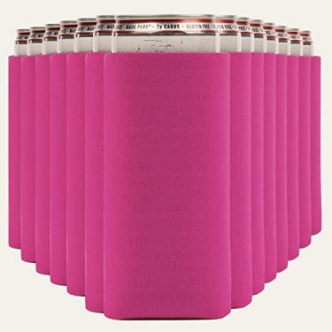 Imagem de CURRENT CO. Mangas Térmicas Finas Para Latas (Pacote Com 14) Koolie Macio Refrigerantes White Claw E Cerveja - Projetos De Vinil Htv Blanks Koolies A Granel (Framboesa)