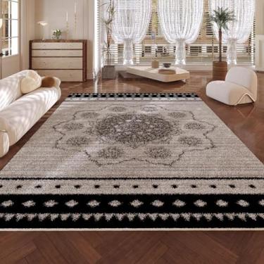 Imagem de Tapete de caxemira para sala de estar, quarto, área ampla, acolchoado, decorativo (120 x 200 cm, 47 x 79 polegadas/FYR-6)