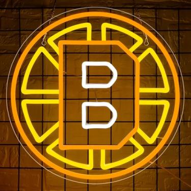 Imagem de FTMGGDG Placa De Neon De Hóquei No Gelo, Time De Hóquei Esportivo De Boston, Placa De Led De Boston, Luzes De Neon Esportivas, Luz De Hóquei, Decoração De Clube De Hóquei, Presentes De Hóquei Para Men